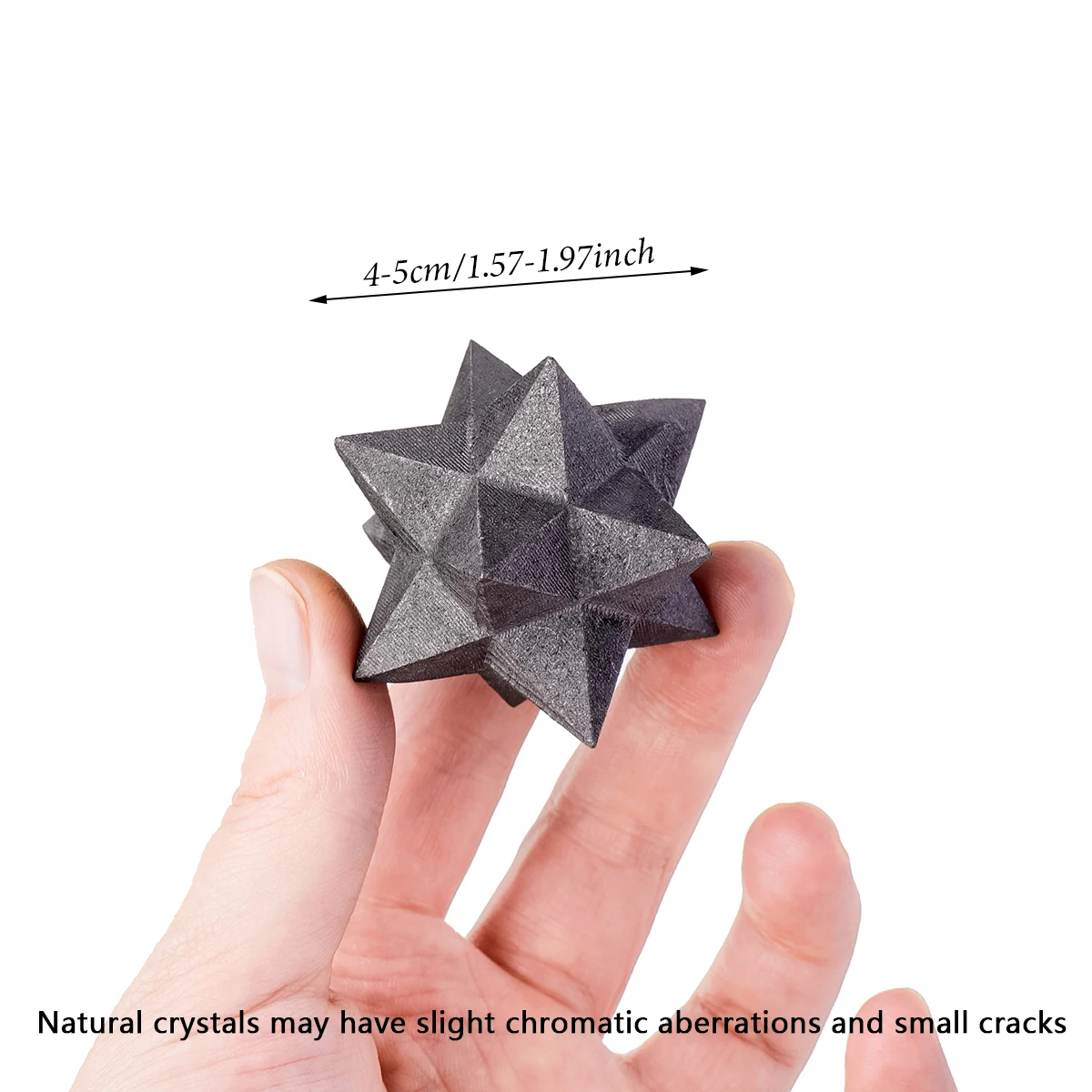 1PC Natural Shungite Crystal Melkaba Pentagram Quartz Healing Stone Chakra Reiki for Home Decor And Crafts