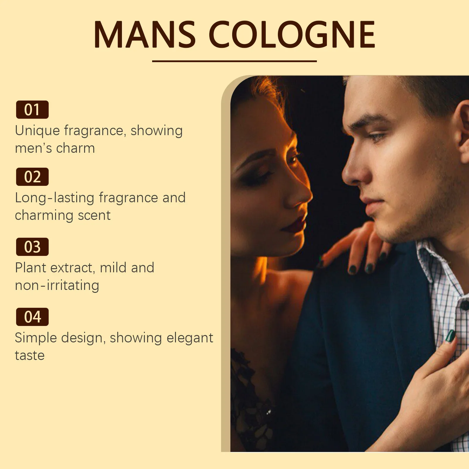 Men's Cologne Perfume Pheromone Perfume Rich Cologne Mans Cologne Exudes Male Charm 50ml