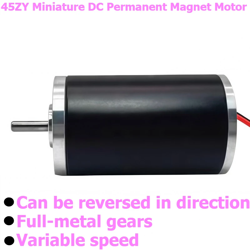 45ZY Miniature Permanent Magnet DC Motor 12V/24V High Power High-Speed Motor