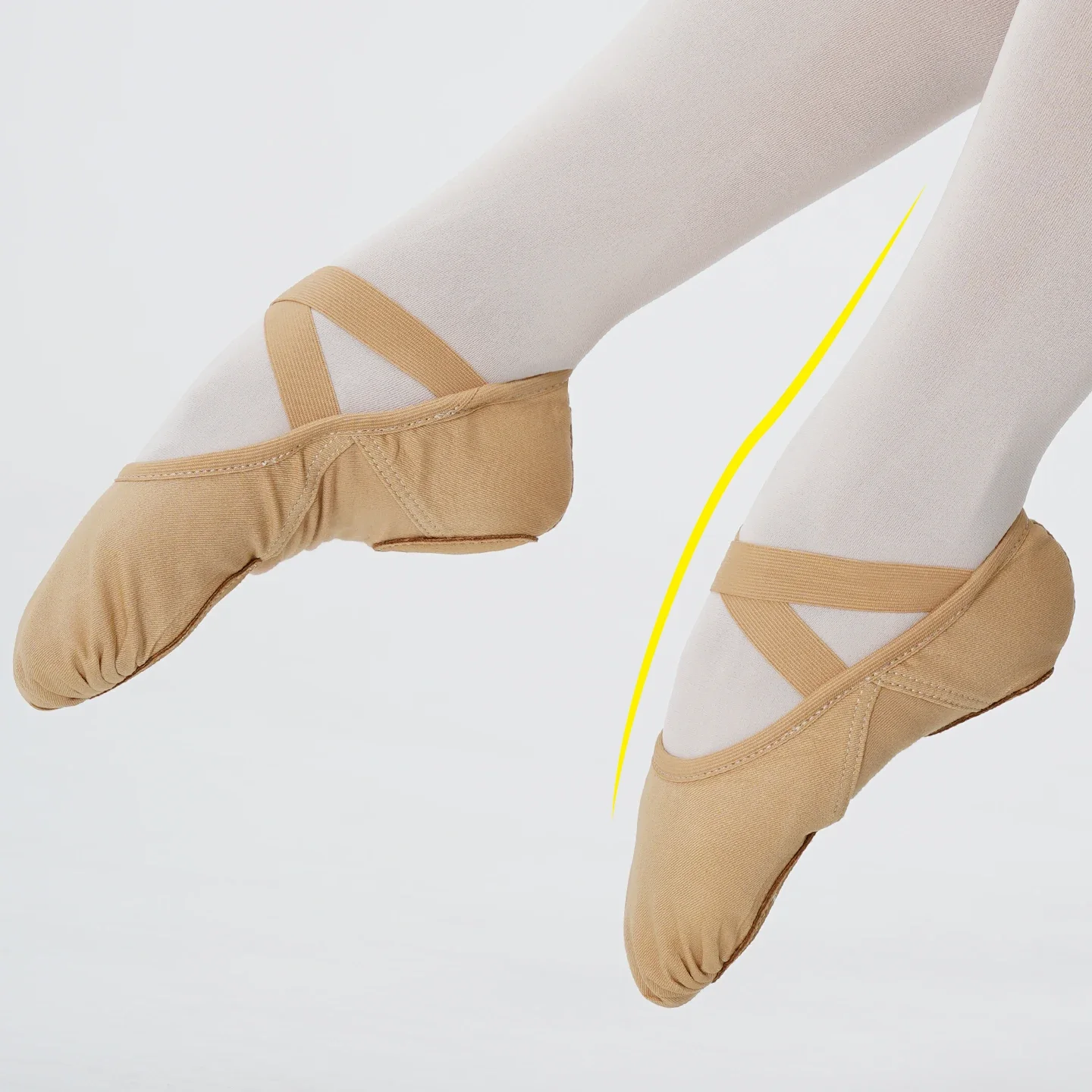 Zapatos de baile de Ballet para mujer, zapatillas de Ballet con suela dividida para niñas y niños, zapatos de Ballet transpirables, zapatillas de baile de bailarina, bailarinas