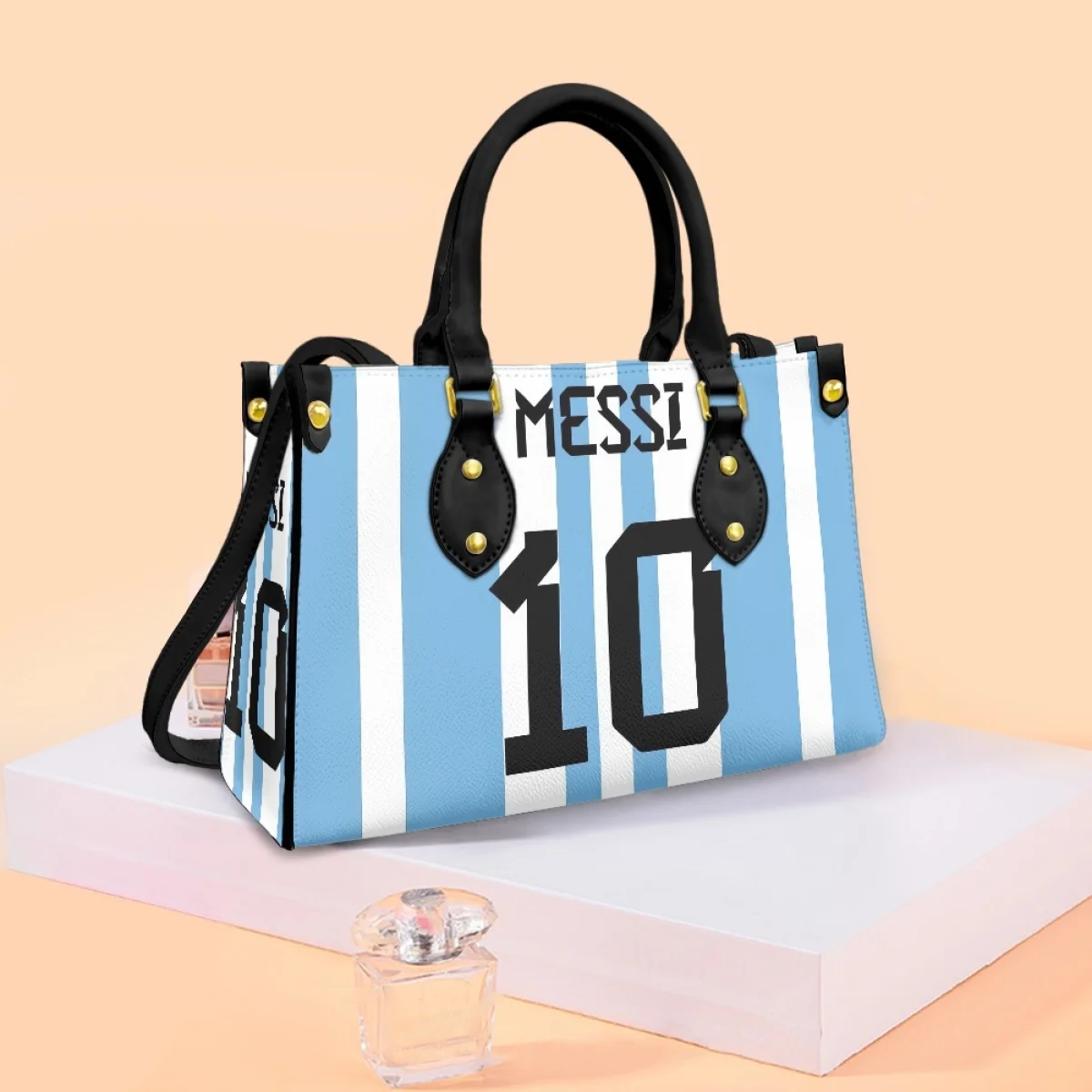 Messi No. 10 Jersey Bags for Women Soccer Player Hand Bags Female Handbags Brand Custom Design Large Capacity Sac A Mains Femme