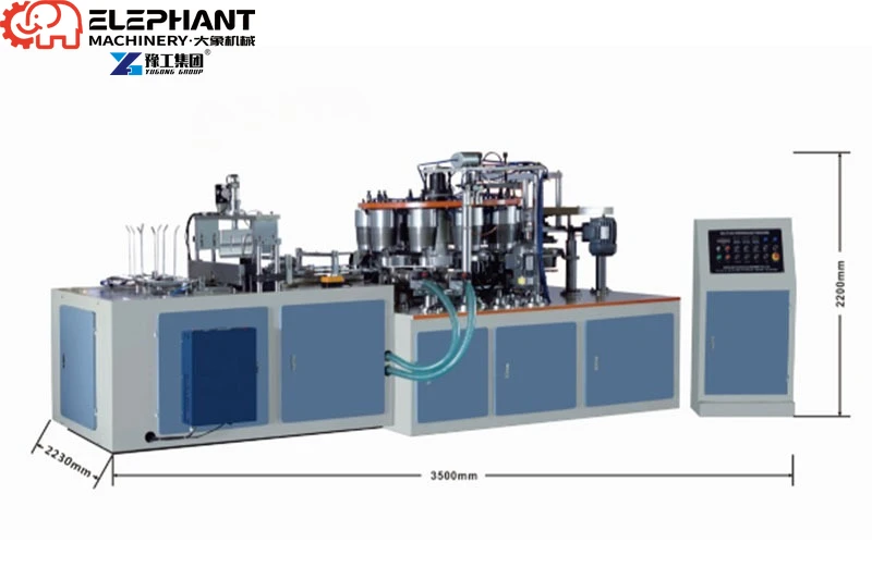 100pcs/min Fully Automatic Paper Cup Making Machine Custom Design 1.5-16oz Paper Cup Machine 2 Years Warranty Cup Making Machine