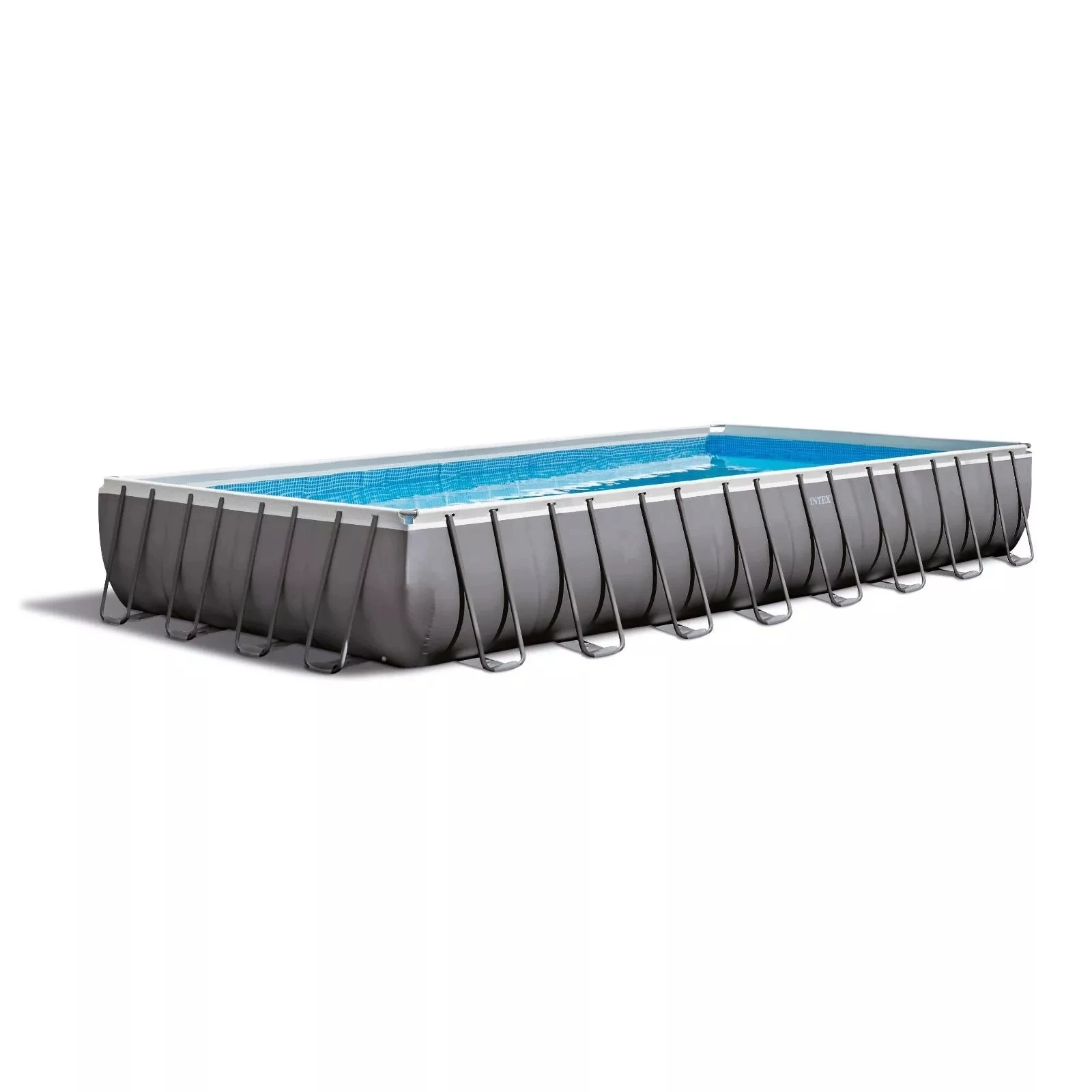 INTEX 26374 975 X 488 X 132 cm Rectangular Ultra Metal PVC Ground Pool Frame for Children Sand Filter Pump Included
