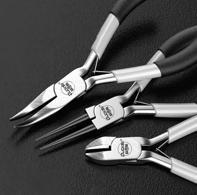 Mini 5-Inch Toothless Flat Mouth Wire Binding Pliers Set - Extended Needle Oblique Mouth Design for Precision Crafting And DIY P