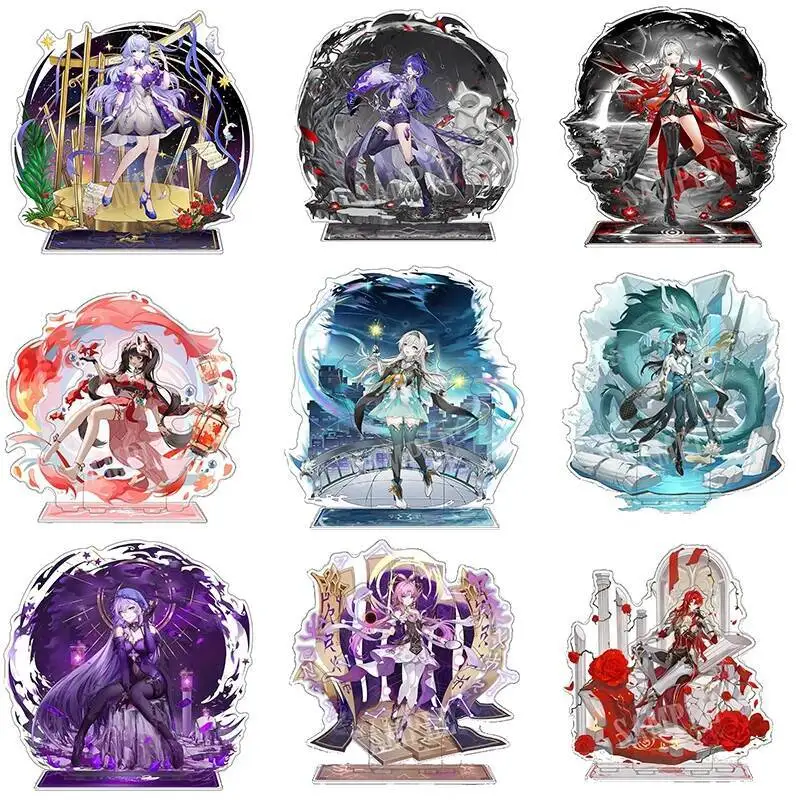 

Game Honkai: Star Rail Cosplay Acheron Firefly Sparkle Black Swan Robin Double Sided Acrylic Standing Plate Collection Gifts