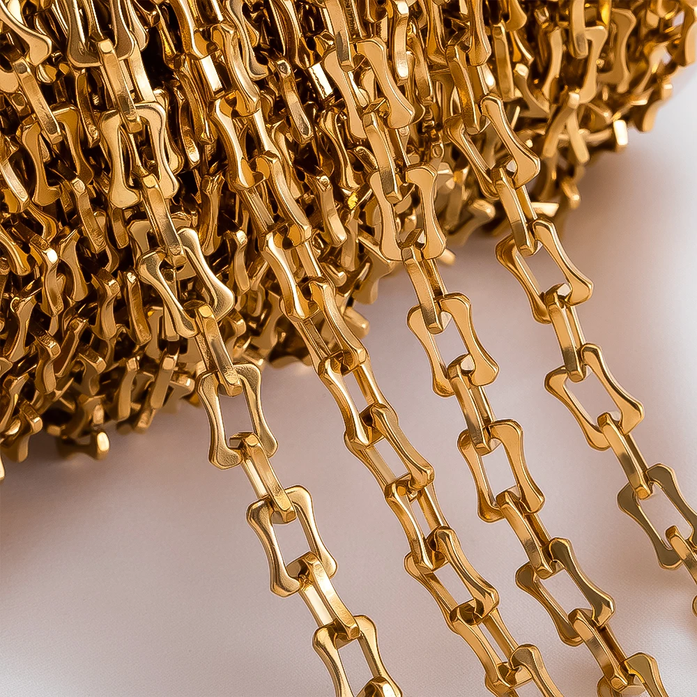 1Meter Stainless Steel Trend Design Hip Hop Punk Chain for DIY Necklace Clothing Jewelry Making Components
