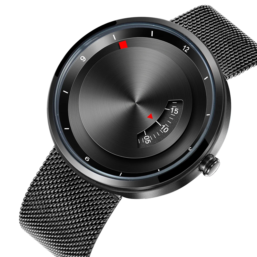SKONE Student New Concept Black Technology Fashion Waterproof Creative Personality Trend Men's Sports and Leisure Watch