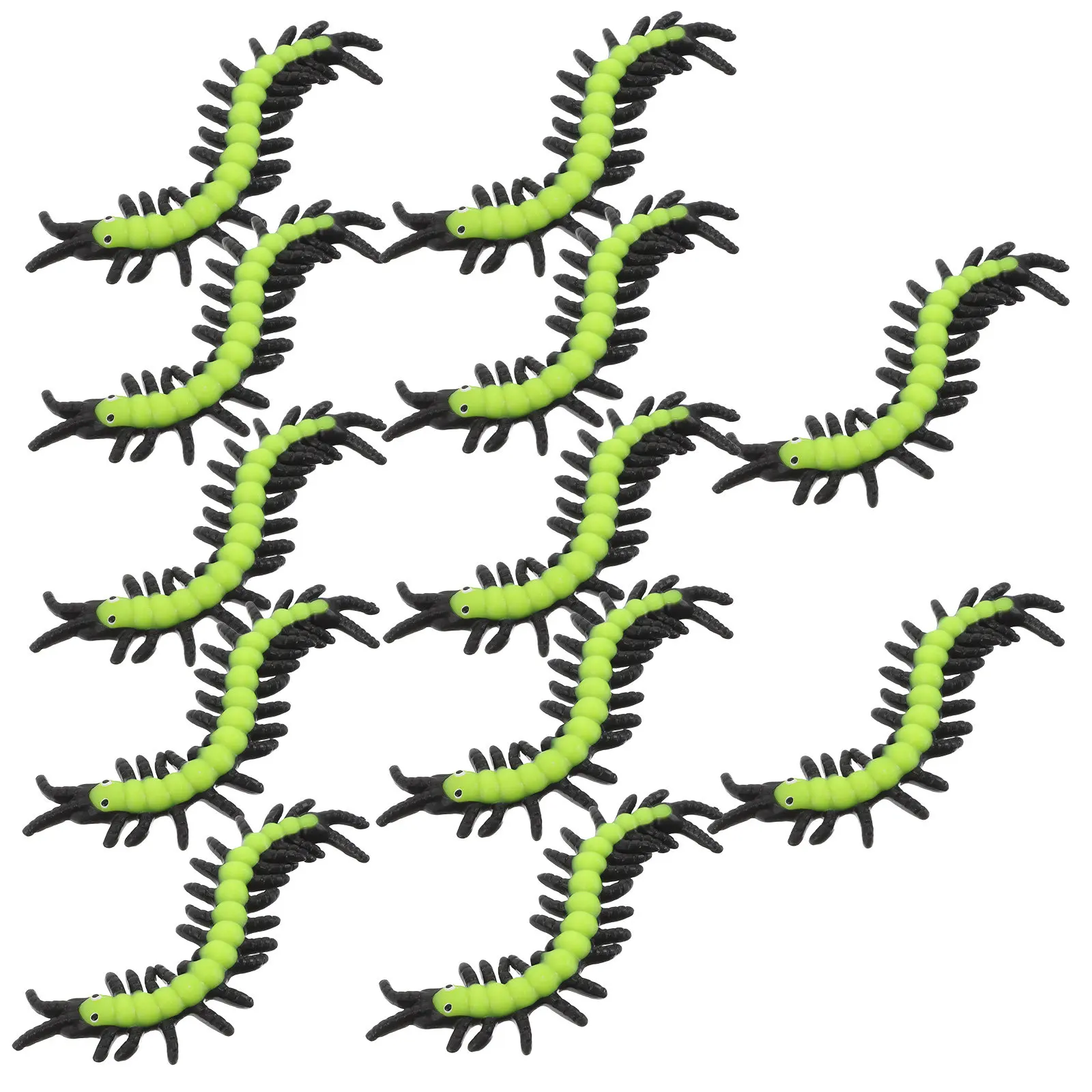 12Pcs Realistic Insect Toys For Kids Party Favors Halloween Toy Stretchy Simulated Centipede Flexible Scary Creepy