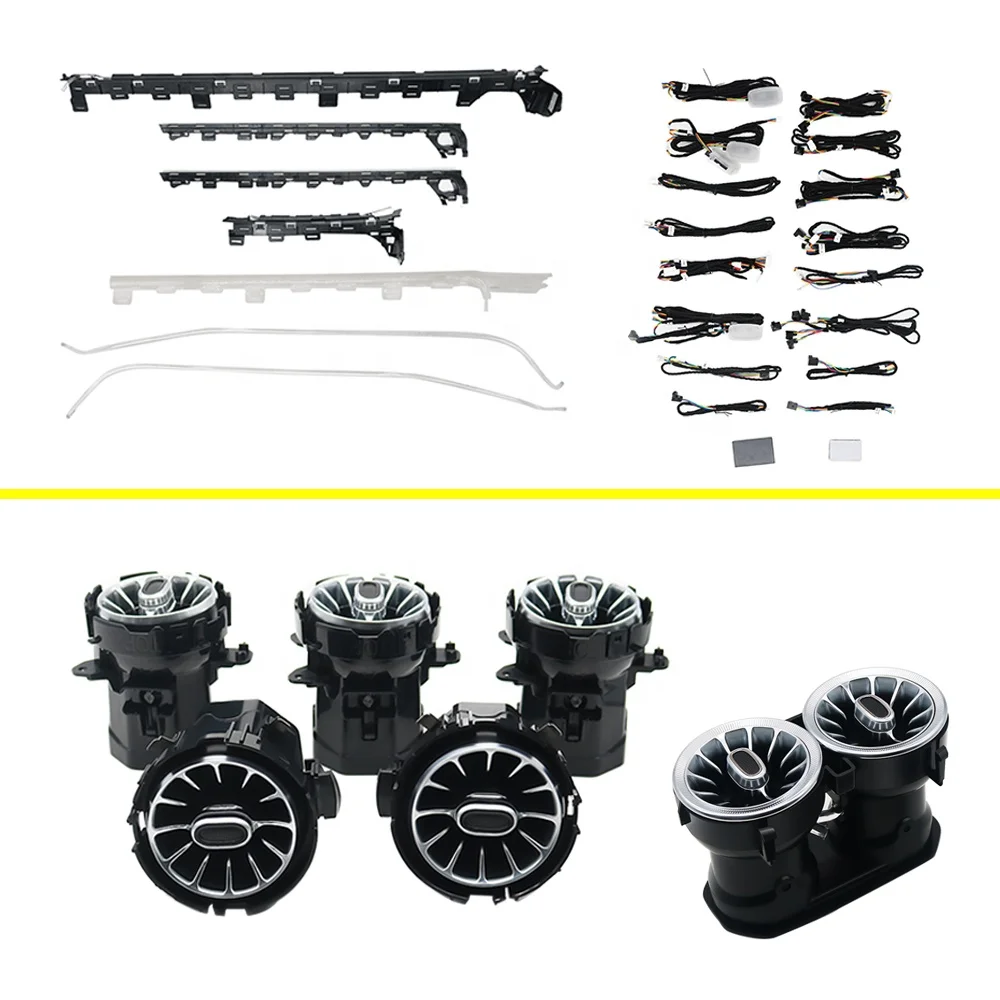 

STLFHigh QualityFront and Rear Air Vent Air Conditioning Upgrade 64 Colors Ambient Light for Mercedess-Benzs A-class W177