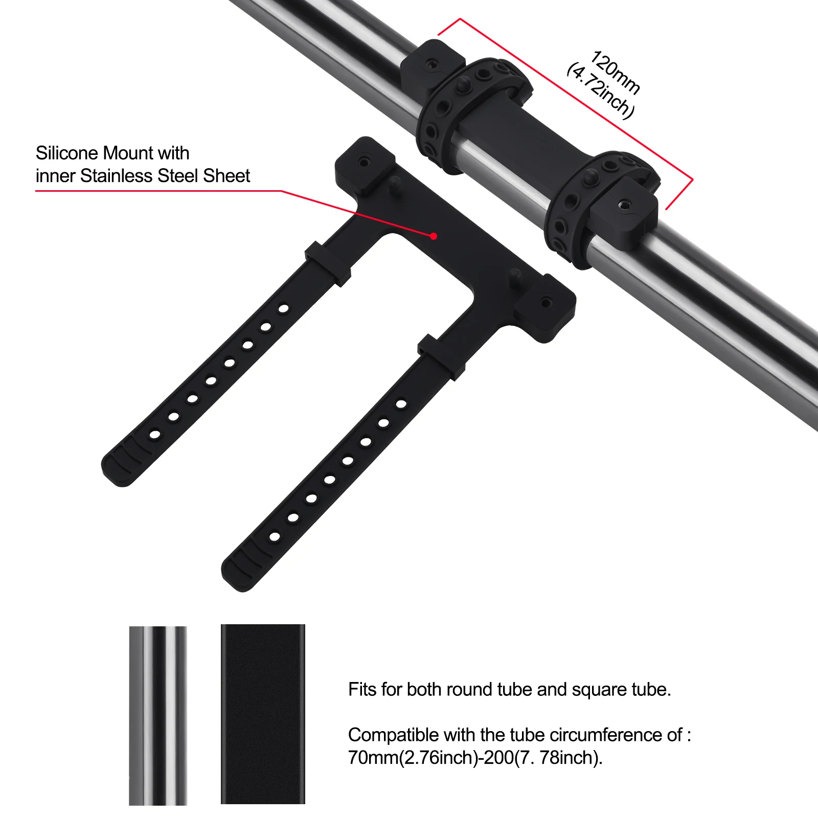 Portable Bike Golf Cart Speaker Mount Bike Speaker Mount Bracket Holder Bicycle Speaker Mount for JBL Charge 6/5/4/3 BT Speaker view 5