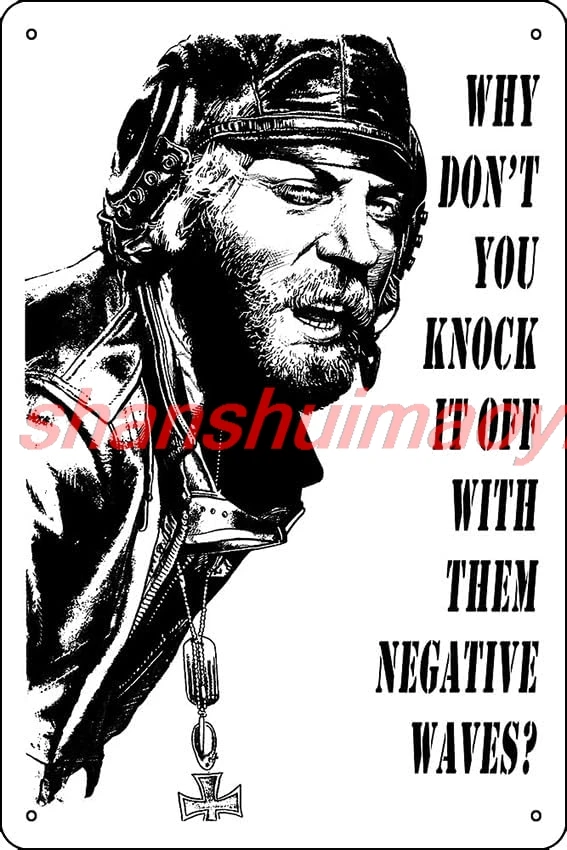 Kelly's Heroes - Oddball Says in glorious black and white Poster Metal Tin Sign Plaque Man Cave Wall 8x12 Inch Wall Art Dec KMN