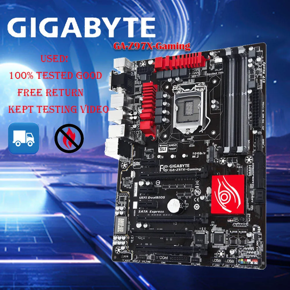 Gigabyte-placa-mãe Desktop £ Lga 1150 Ddr3 Usb 2.0 Usb 3.0 32gb Z97