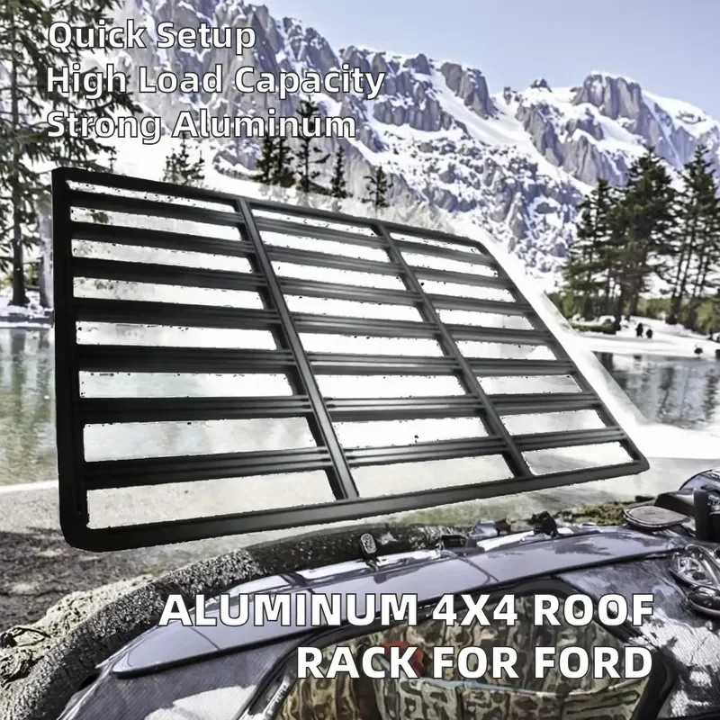 Heavy Duty Aluminum Alloy Roof Rack Crossbar Frame for Ford Ranger 4x4 Pickup Truck GM Style Top Carrier Load Over 100kg