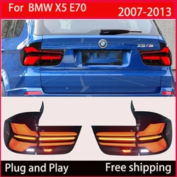 For BMW X5 E70 Taillight Assemblies 2007-2013 LED Sequential Flowing Turning Signal Rear Tail Light Auto Lamp Accessories