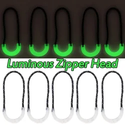 10/1Pcs Glow in The Dark Zipper Puller Head Anti-lost Luminous Zippers Backpack Pendant for Coat Rucksack Handbag Tent Puller