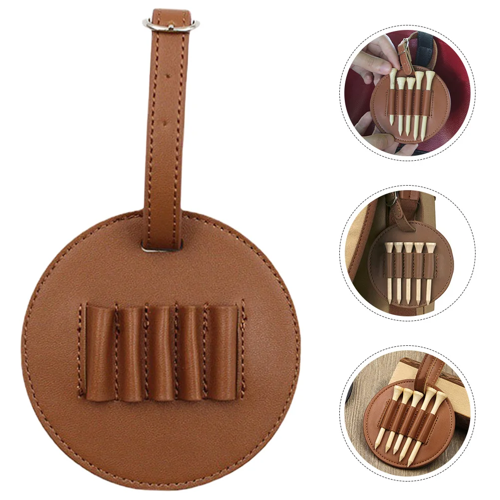 

Yardwe Golf Tee Sets Portable Holder with Cover Training Equipment Accessory for Golfers