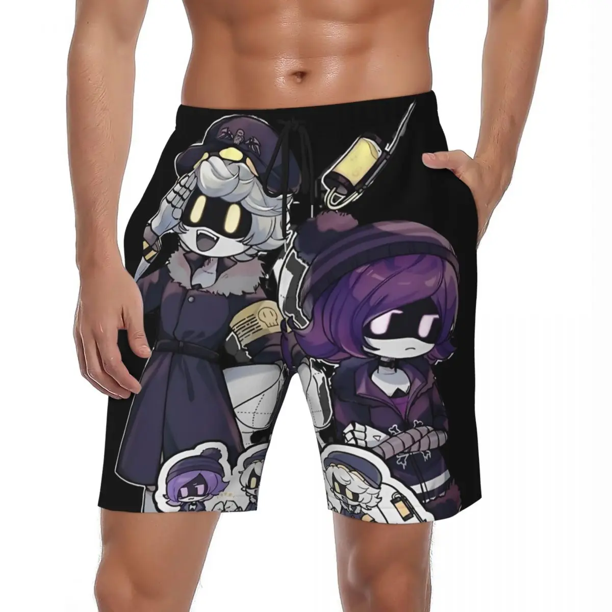 

Робот убийство дронов аниме фильм спортивные шорты летние Uzi серфинг пляжные шорты мужские быстросохнущие плавки больших размеров