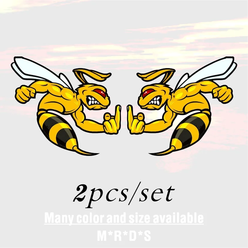 Car Stickers Angry Bee Vinyl Decals Motorcycle Decal Decoration Accessories Waterproof Sunscreen Cover Scratches ,Multiple Sizes