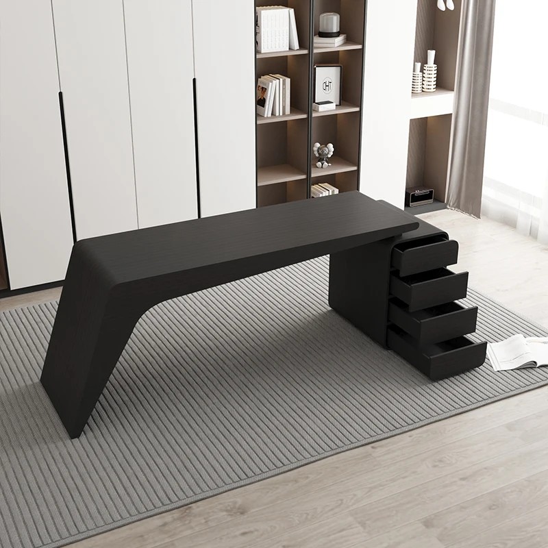 Italian Minimalism Office Desks Luxury Modern Study Computer Study Table Living Room Wood Office Furniture Mesas Escritorio FYOD