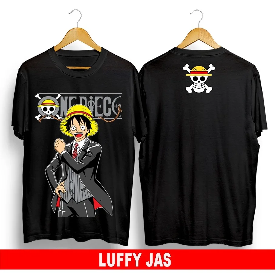 

Japanese Anime ONE PIECE Cotton Unisex T Shirt Men Baju Lelaki Wanita Perempuan Anime Graphic Kids Tee Short-sleeved Women