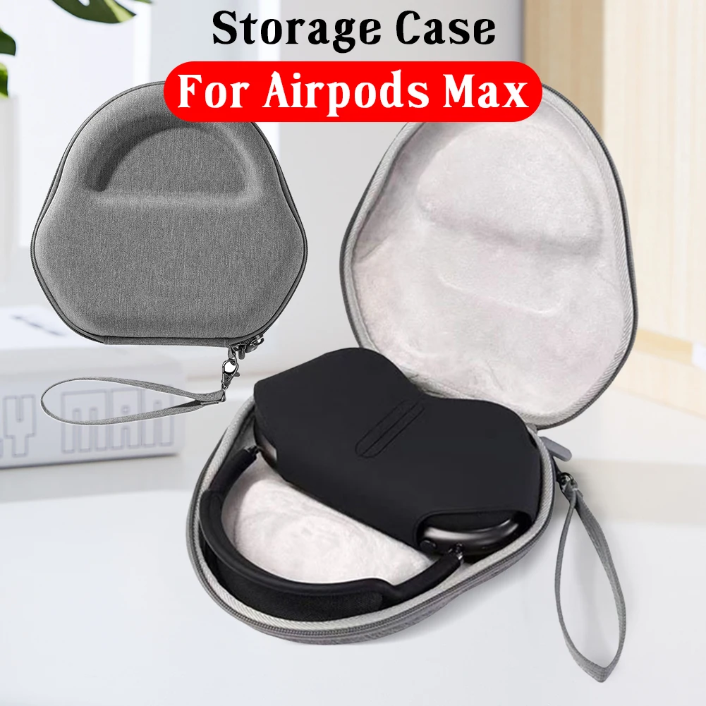 Casing Airpods Max, sarung Earphone dengan tali tangan, tas penyimpanan, nirkabel, kotak pembawa Headphone, untuk Airpods Max, Headset tanpa kabel