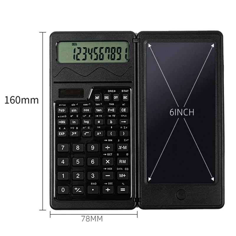 Scientific Function Calculator With Writing Tablet Functions Engineering Financial Calculator For School Students Office
