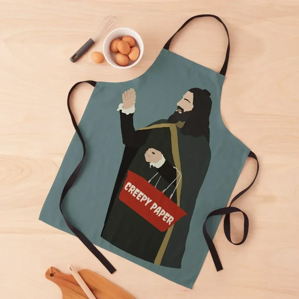 Creepy Paper - Nandor - What We Do In the Shadows Digital Art Apron esthetician Kitchen For Women Kitchen Apras Man Apron