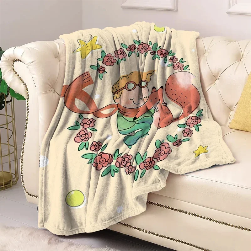 The Little Prince Boho Blanket for Decorative Sofa Cute Bedroom Decoration Fluffy Soft Blankets Bedspread Bed Throw Fleece Hairy