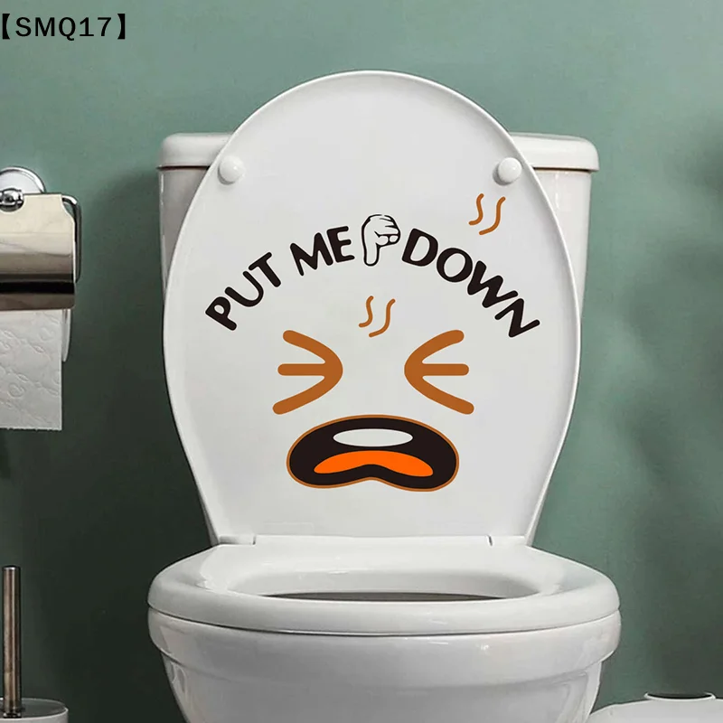 Put Me Down Funny Toilet Seat Sticker Toilet Decal Quotes Wall Toilet Stickers Removable Decal Home Bathroom Toilet Decor【SMQ】