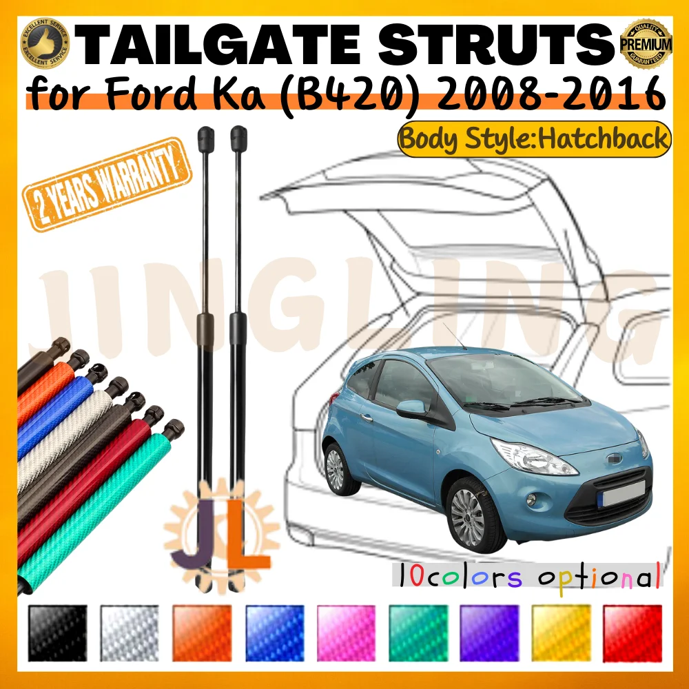

Qty(2) Trunk Struts for Ford Ka (B420) Hatchback 2008-2016 Rear Tailgate Boot Lift Supports Shock Absorbers Gas Springs