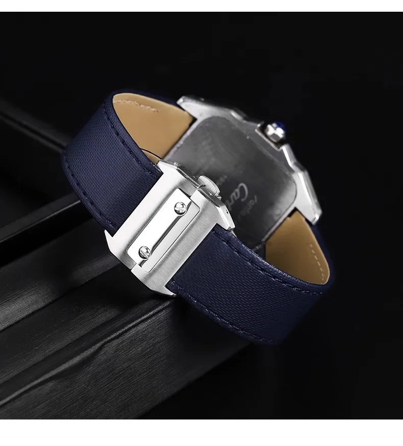 

Ремешок для часов Cartier Santos 100 из нейлона и натуральной кожи – 20 мм/23 мм, с подкладкой из натуральной кожи – Сменный ремешок W20073X8 W2020005, браслет