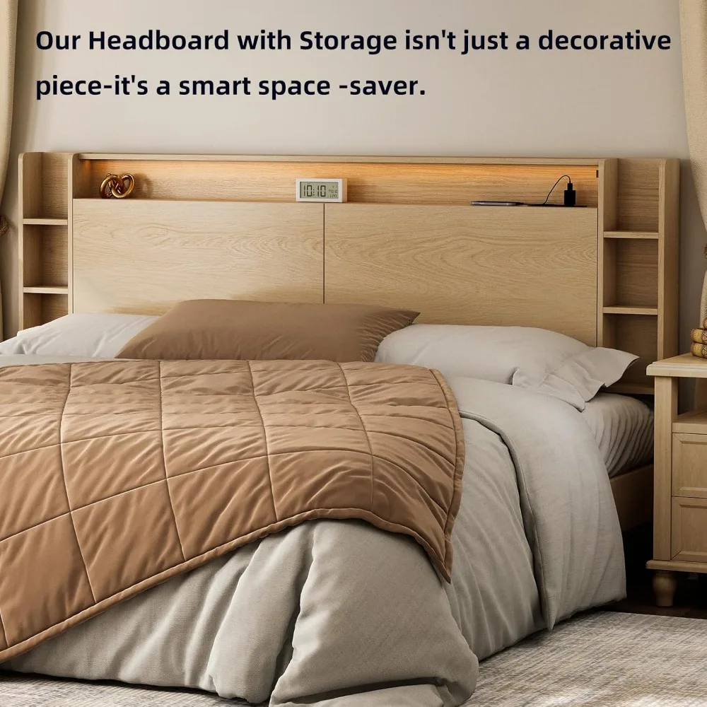 Wooden LED Storage Headboard 6