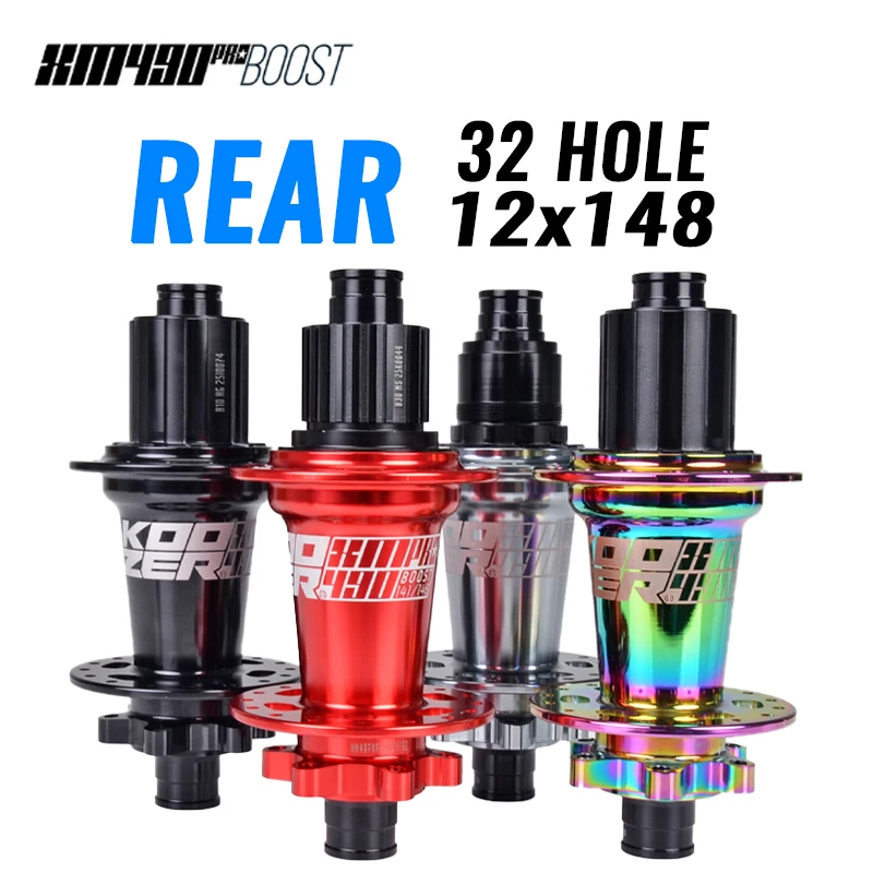 

Koozer XM490 Pro Rear Boost Hub 32 holes 6 Pawls 72 Click HG XD 12v Micro Spline 12x148 141mm QR for MTB Mountain Bike