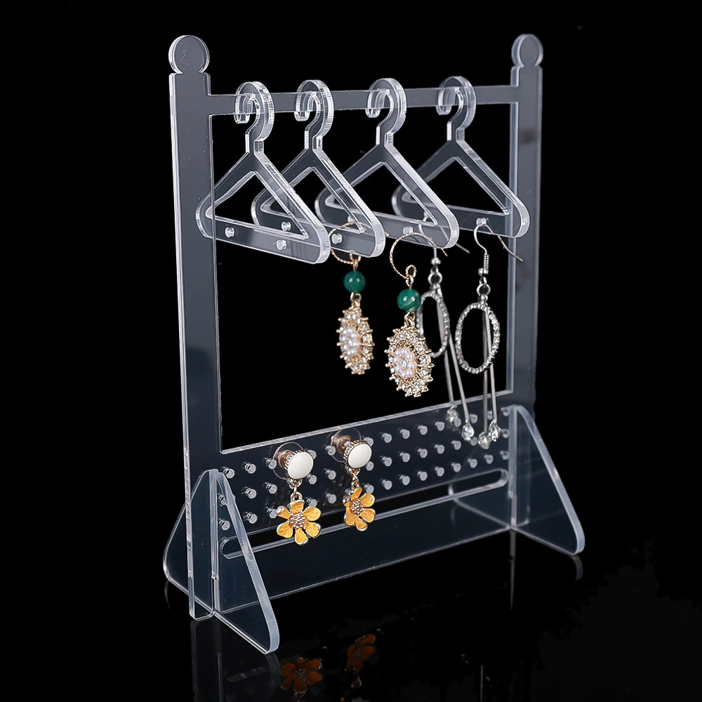 Acrylic Jewelry Display Holder Hanger Rack Earring Display Stand Organizer Earrings Pendants Bracelets Jewelry Earrings Storage