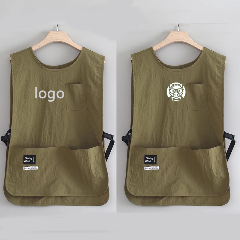 

Premium Kitchen Bib Apron For Baristas Restaurant Staff Customizable Logo Waterproof New Style For Men