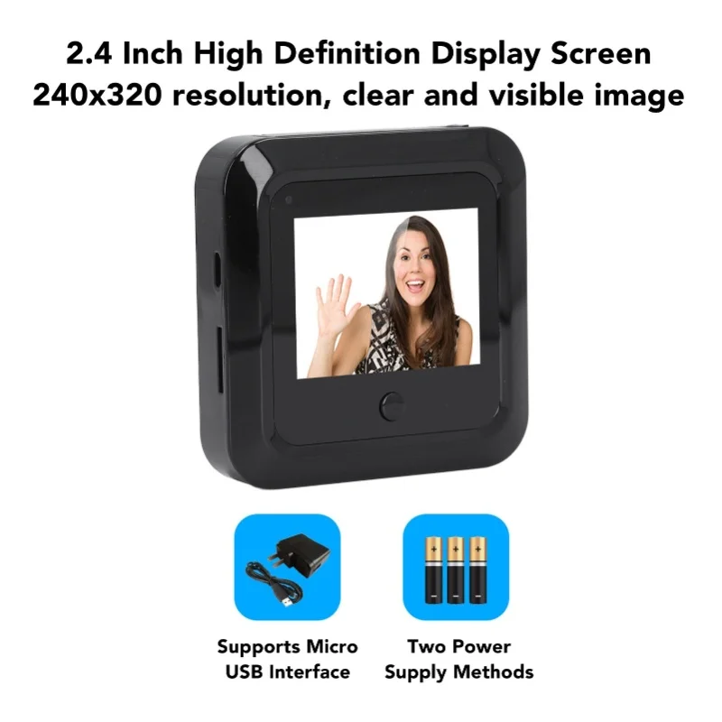 

Digital Door Viewer 0.3MP 120 Degree Zinc Alloy Peephole Camera And 2.4 Inch HD Screen Monitor For Home
