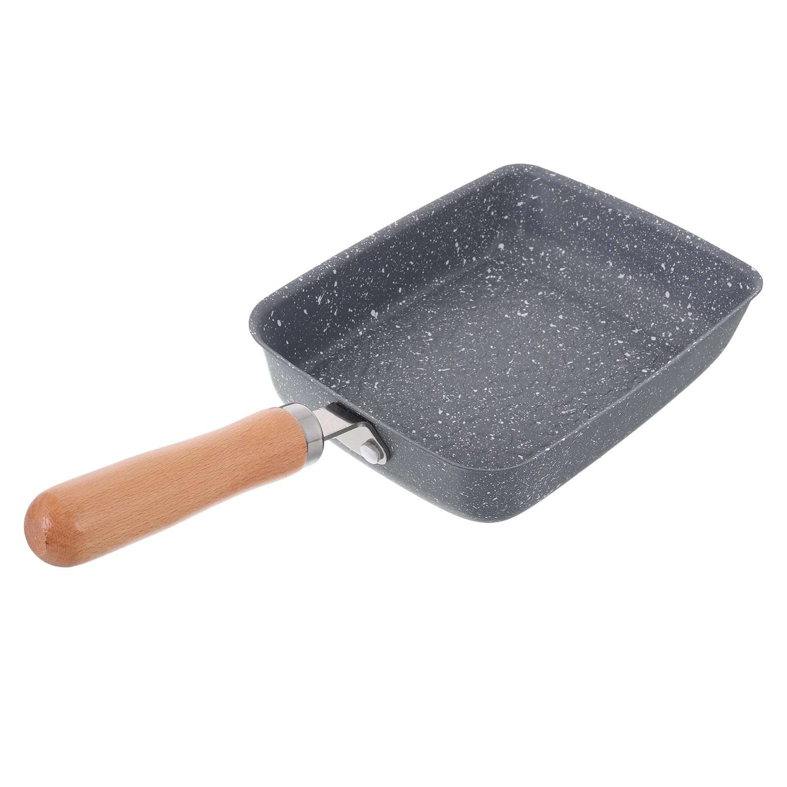 

Square Nonstick Tamagoyaki Pan Japanese Egg Frying Pan Hammered Skillet Wood Handle Multi Functional Omelette Cooker Gas