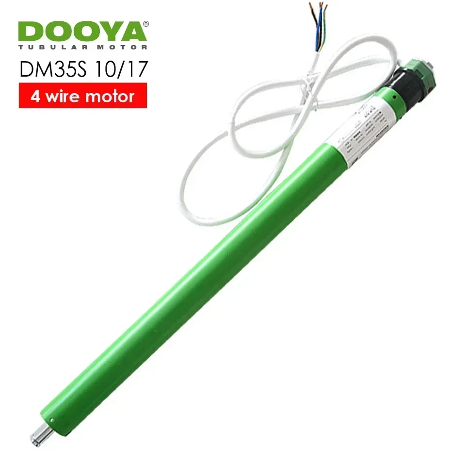 Dooya Tubular Motor DM35R 10/17 DM35S 10/17 4-Wire Motor for All Kinds Rolling Blinds, 220V/230V 50/60Hz, RF433MHz Remote Contro