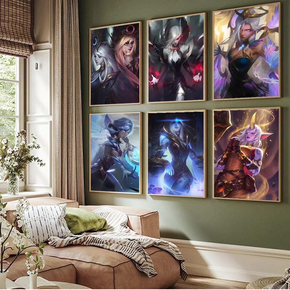 Classics Games League Of Legends Classic Anime Poster Fancy Wall Sticker For Living Room Bar Decoration Decor Art Wall Stickers