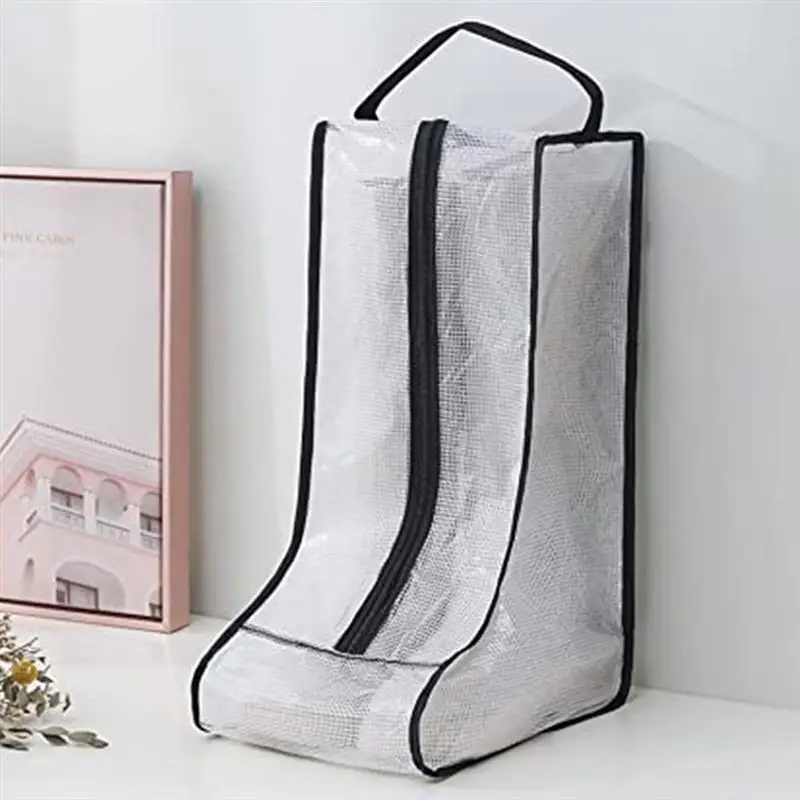 2 Pcs Tall Boots Storage Bag Portable Shoe Rack Tall Boot Bag Clear Shoes Boxes Boot Storage Bag Skin Friendly Travel Bag