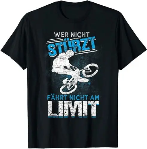 Neu Mountainbike - Wer nicht stürzt fährt nicht am Limit Männer Geschenk T-Shirt