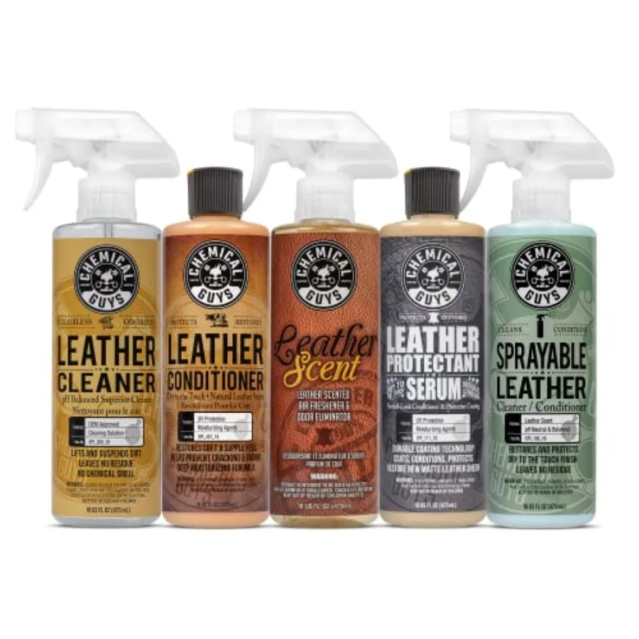 

HOL_113 Leather Lovers Kit for Leather Car Interiors Furniture Apparel Shoes Sneakers Boots Works on Natural Synthetic Pleather