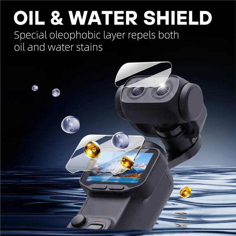 DT18 9H Tempered Glass Screen Protector For Luna Ultra Pro Action Camera Lens Protector Film 3+3 Pack
