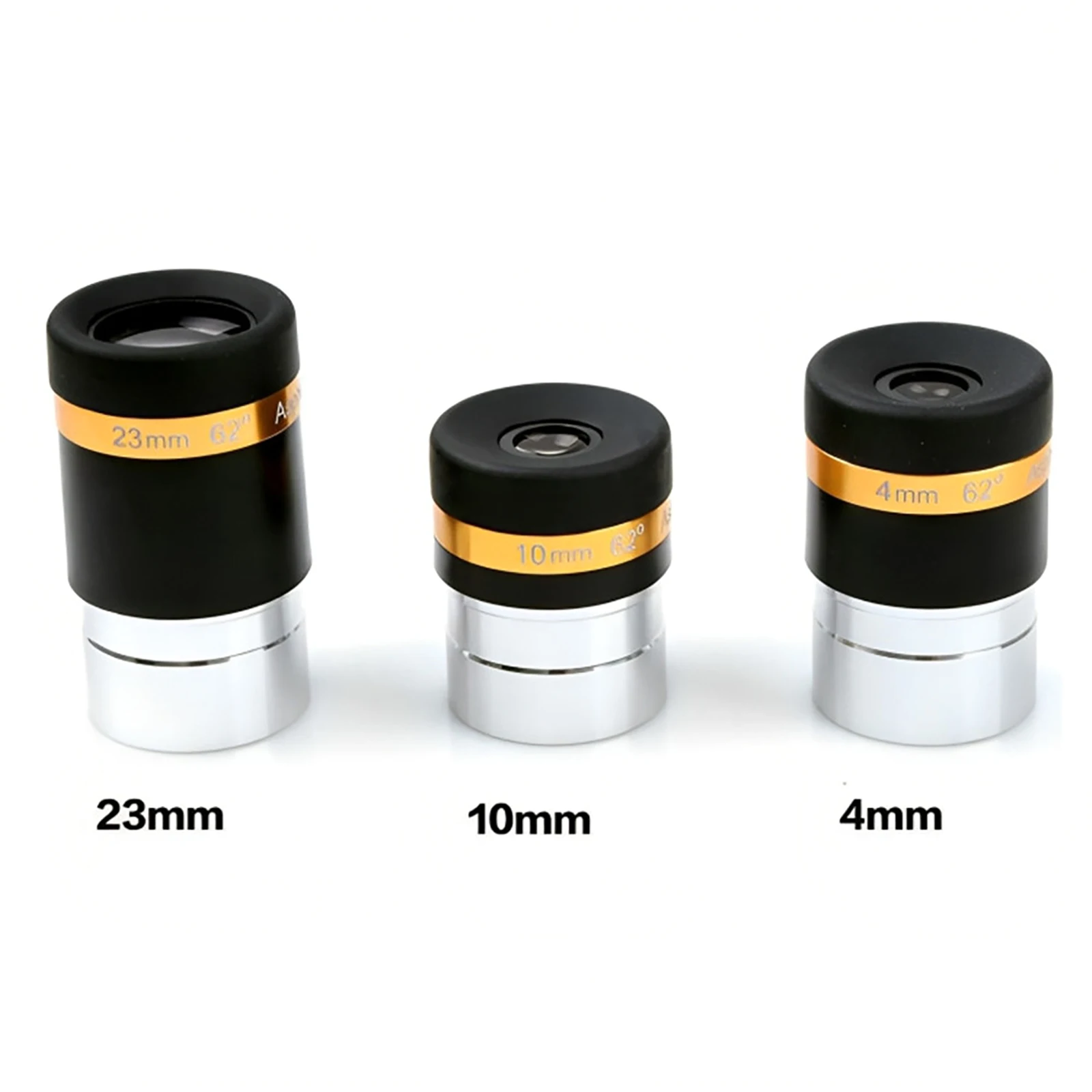 

62 ° Асферический HD-окуляр для телескопа с полным покрытием, 4/10/23 мм, 1,25 дюйма, для астрономических наблюдений за Луной, планетами и глубоким космосом