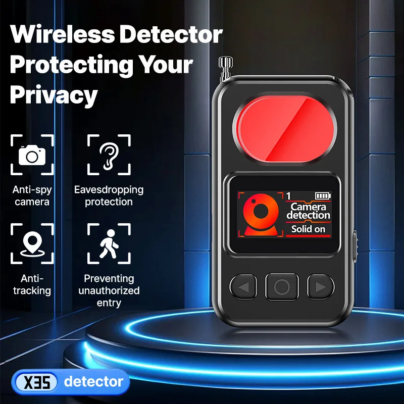 Multi-Function Anti Spy Detector Hidden Camera Detector RF Signal Scanner GPS Locator Detector Anti Eavesdrop Bug Finder for Car view 2