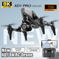 New XD1 Alloy Architecture Drone With Professional 8K HD Camera WIFI FPV Quadcopter Mini UAV Drone Optical Flow Helicopters Toys