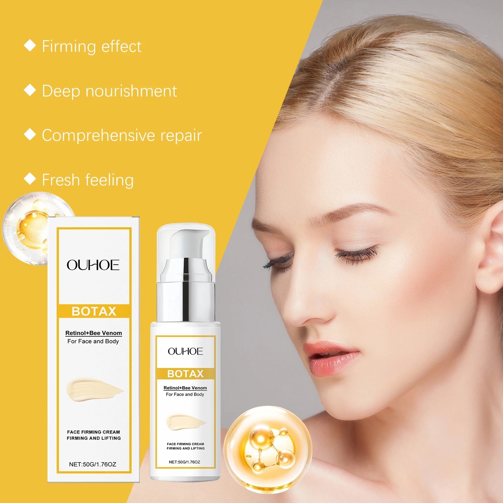كريم شد الوجه من OUHOE لشد البشرة السائبة ويعزز المرونة ومرطب يدوم طويلاً مناسب لجميع أنواع البشرة #4