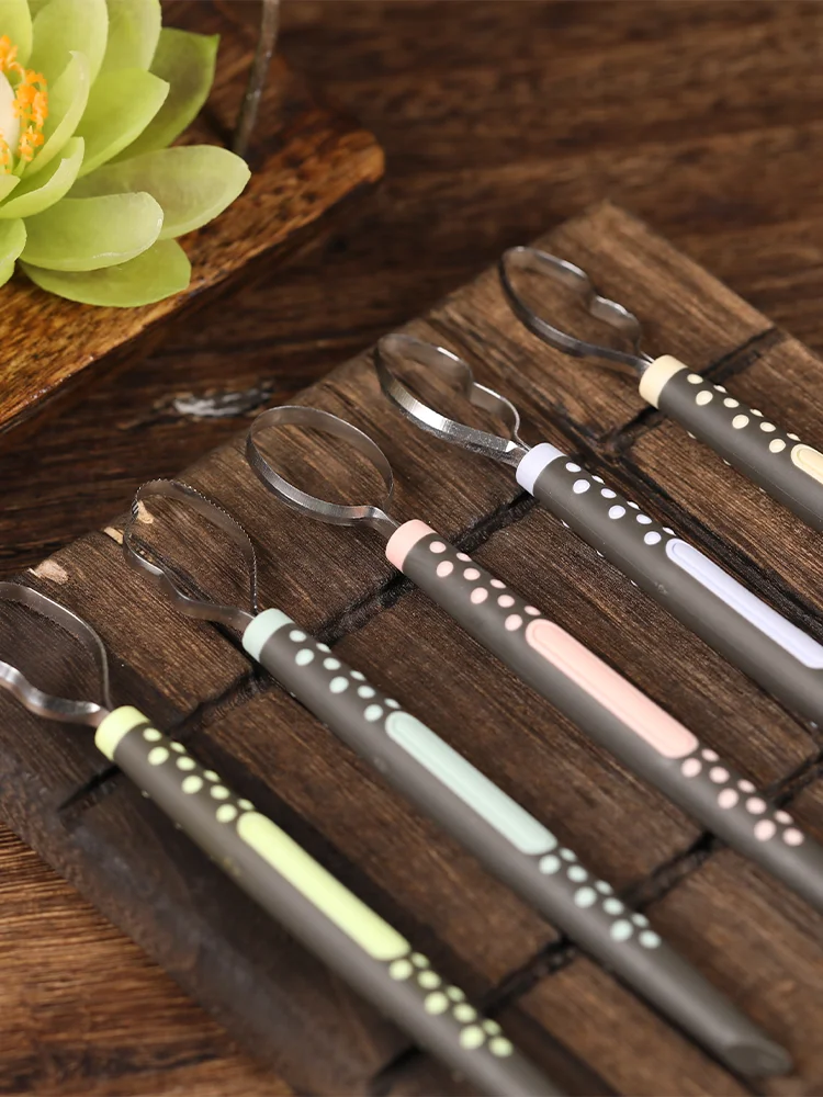 Stainless Steel Food Carving Knife, Simplicity Portable Household Kitchen Tools, Chef Petal Serrated, Non-slip Handle