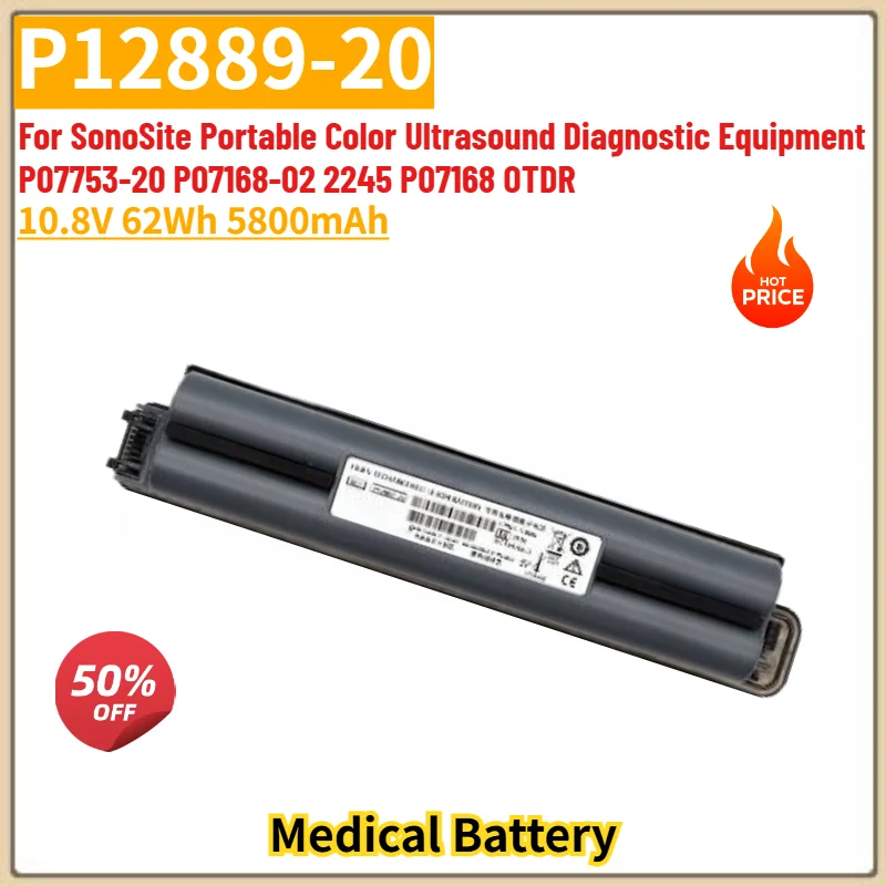 P12889-20 High Quality Battery 10.8V 5800mAh for SonoSite Portable Color Ultrasound Diagnostic Equipment P07753-20 P07168-02