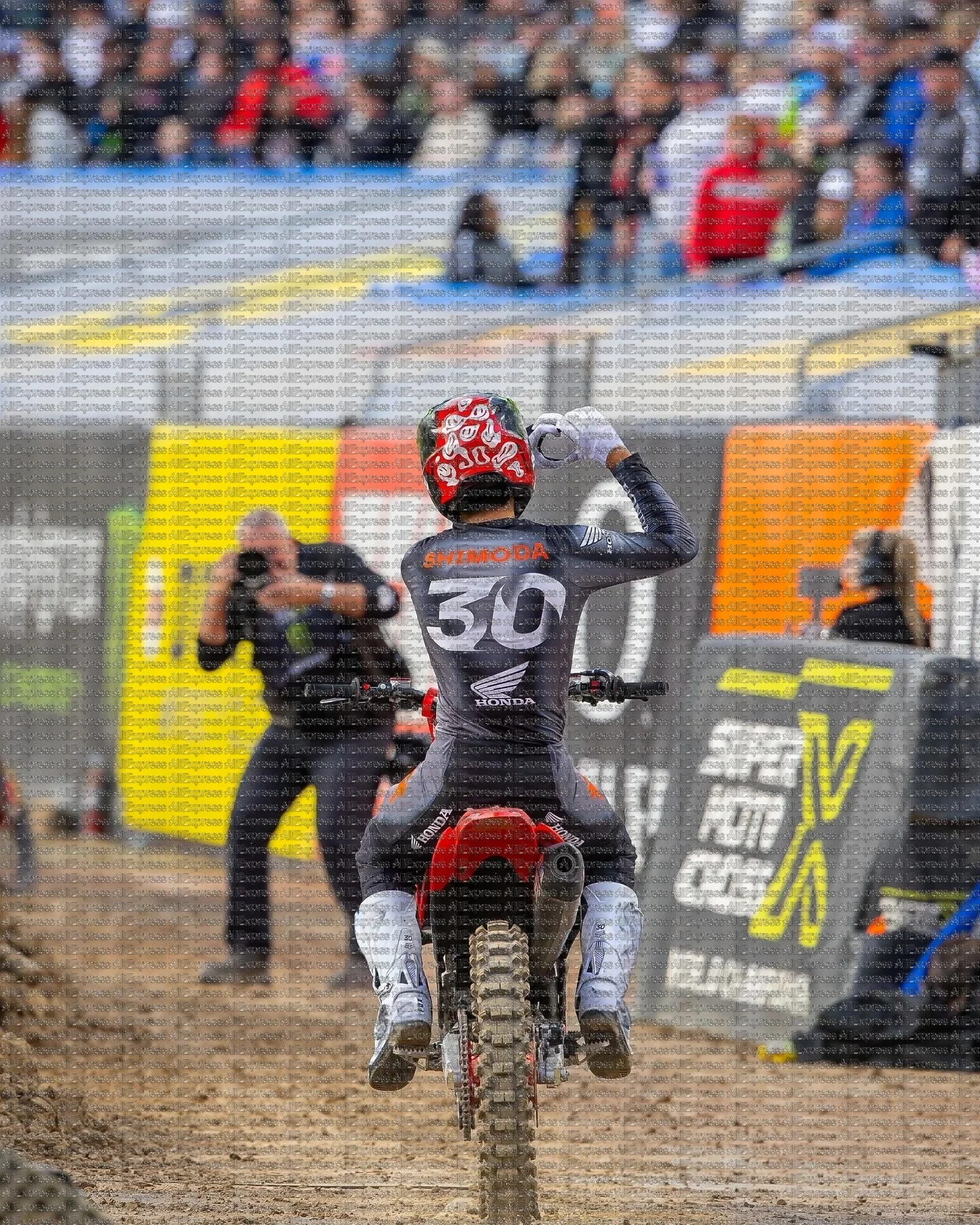 

2025 Honda Men's Motocross Long Sleeve T-Shirt Quick Dry Breathable Off-Road Gear #30 Jo Shimoda for Mountain Bikers And Riders